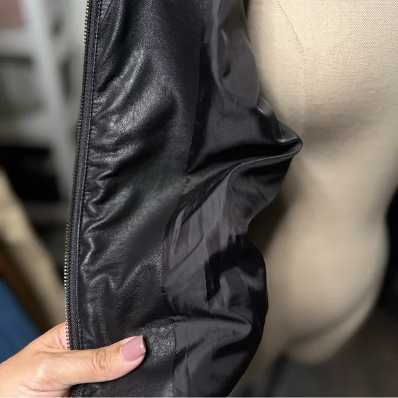 William Rast Black Teddy Jacket with Faux Fur Collar - Picture 4 of 6